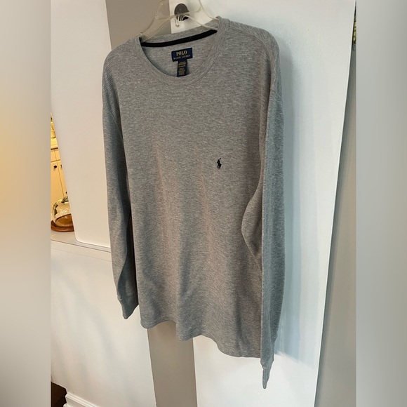 MENS POLO RALPH LAUREN GRAY CREW NECK THERMAL LONG SLEEVE SIZE XXL - Picture 4 of 7